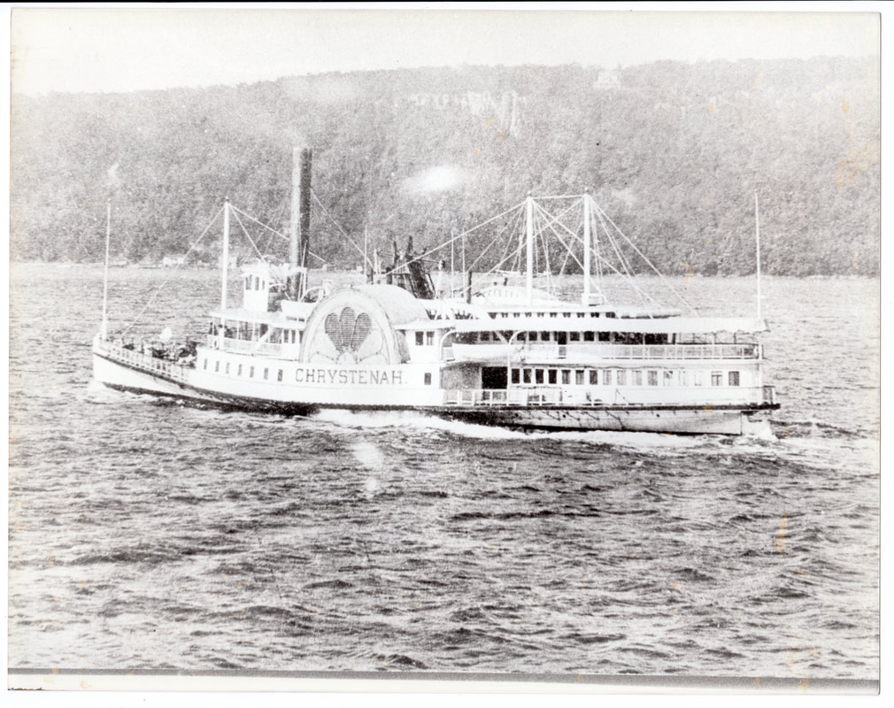 Photograph of the Paddle Wheel Steamship Greenport  Year 1909 circa 8x10