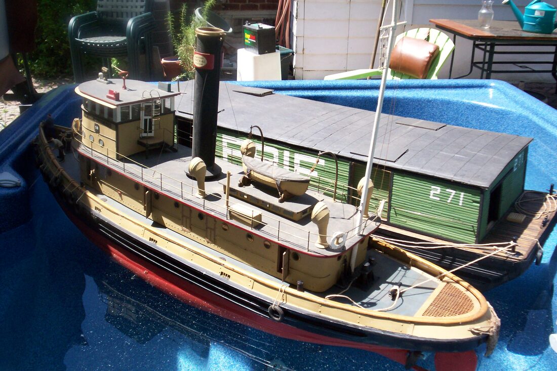 Handmade Wooden Model Boat African Queen Historic Steamboat 
