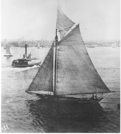 Sloop and
                                                          Ferry on the
                                                          Hudson, 1880